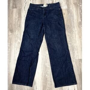 L.L.Bean Women’s Straight Fit Dark Wash Denim Jeans Size 8 Classic